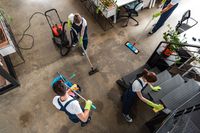 Cleaning Team at Work